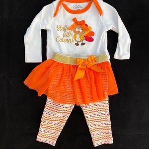 Girl's BABY TURKEY TUTU OUTFIT BABY ESSENTIALS 6M